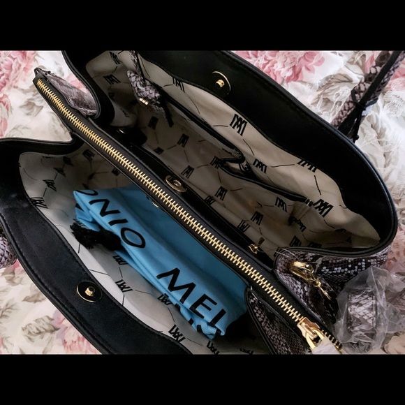 Snake Python Print Leather Bag - Picture 10 of 11